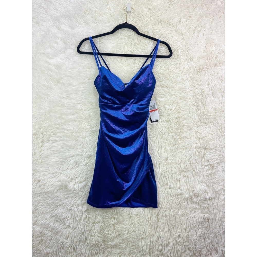 Royal Blue Shimmer to Purple Mini Dress NWT - XS Homecoming Party
